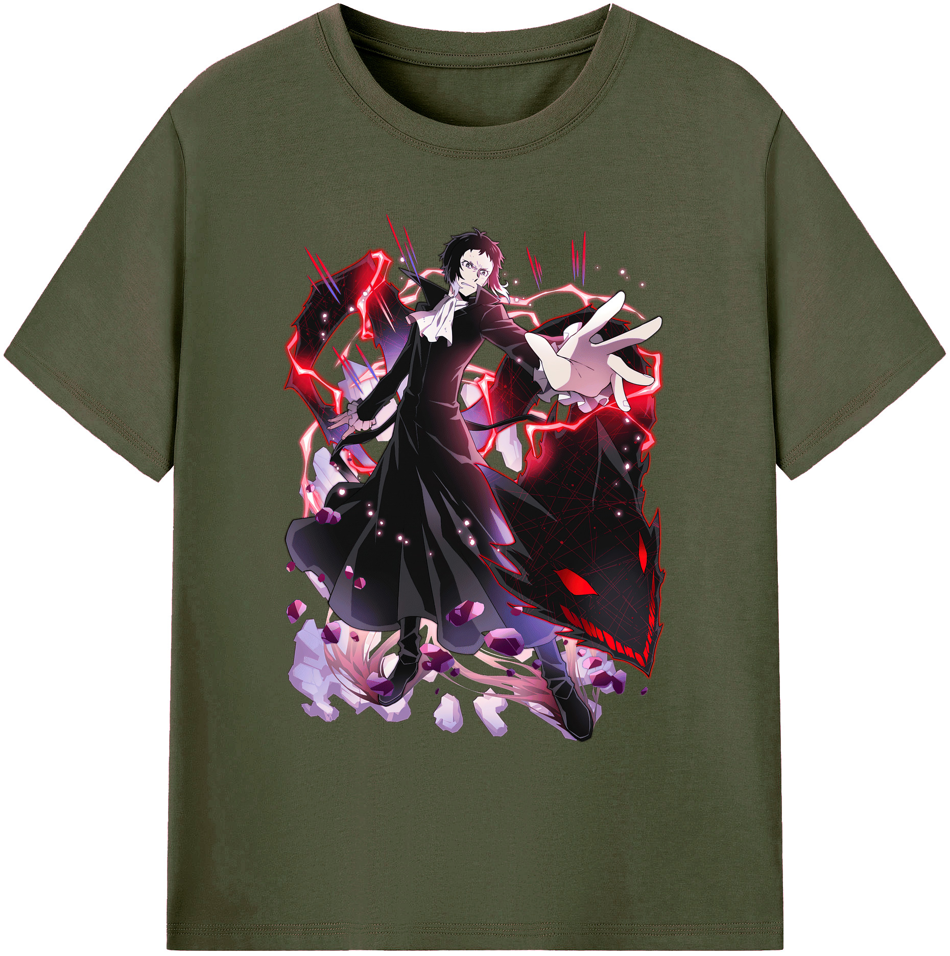 （画像用） 文豪ストレイドッグス Bungo Stray Dogs 綿100％ メンズ半袖Tシャツ｜肌触りやわらか＆通気性